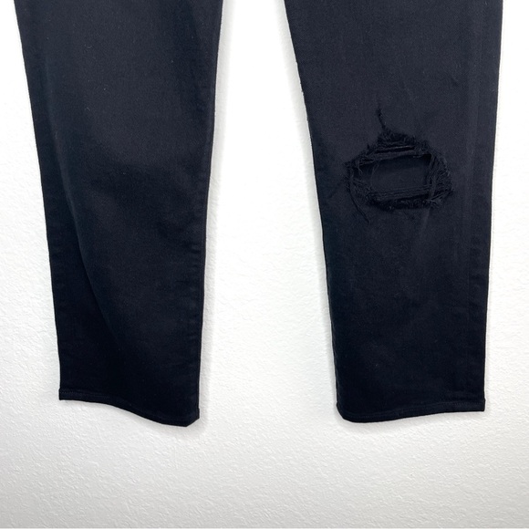 Express Straight Super High Rise Jeans Size 6 Distressed - Picture 3 of 11